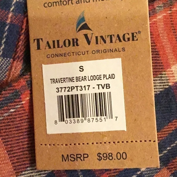 Tailor Vintage soft flannel shirt for men. Size small. Stretch, fast dry. 🔥NEW - Picture 10 of 12